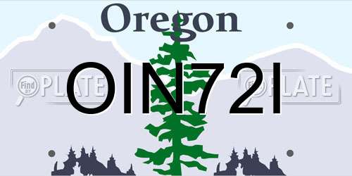 OIN72I Oregon License Plate