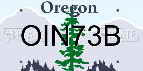 OIN73B Oregon License Plate