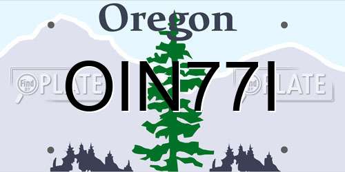 OIN77I Oregon License Plate