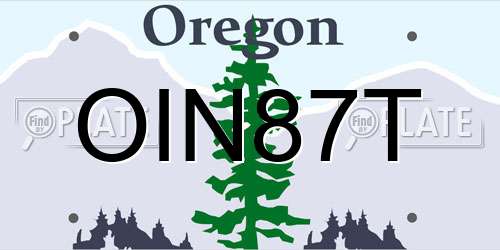 OIN87T Oregon License Plate
