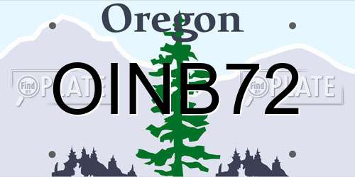 OINB72 Oregon License Plate