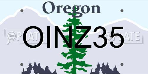 OINZ35 Oregon License Plate