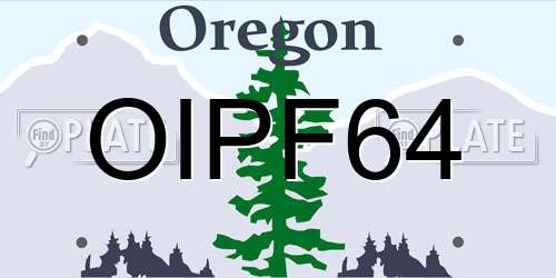 OIPF64 Oregon License Plate