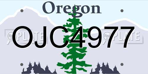 OJC4977 Oregon License Plate
