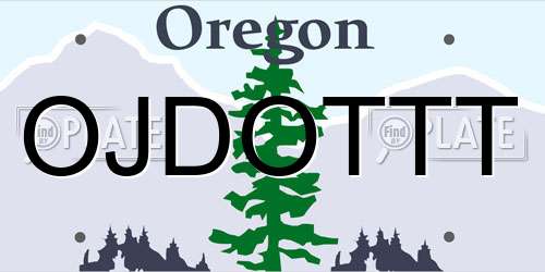 OJDOTTT Oregon License Plate