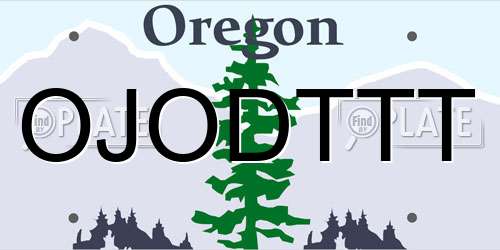 OJODTTT Oregon License Plate