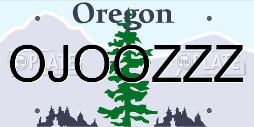 OJOOZZZ Oregon License Plate
