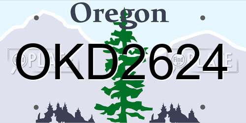 OKD2624 Oregon License Plate