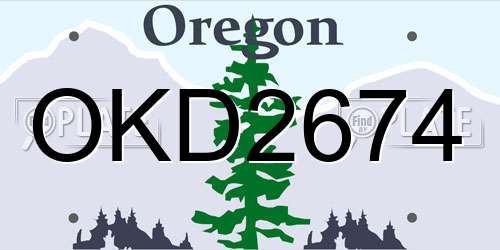 OKD2674 Oregon License Plate