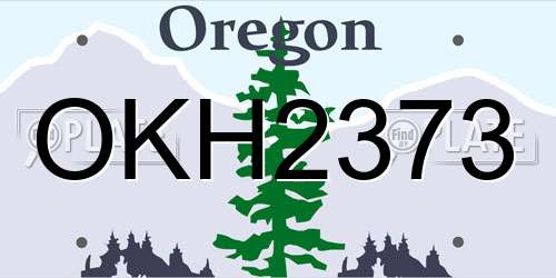 OKH2373 Oregon License Plate
