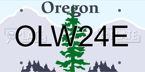 OLW24E Oregon License Plate