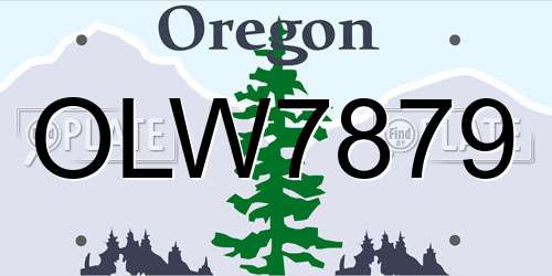 OLW7879 Oregon License Plate