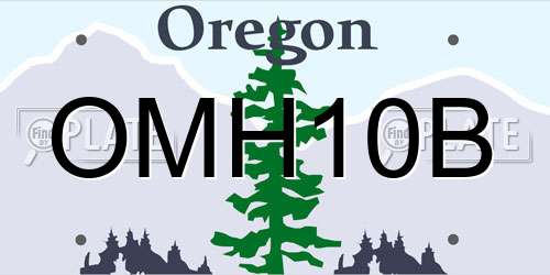OMH10B Oregon License Plate