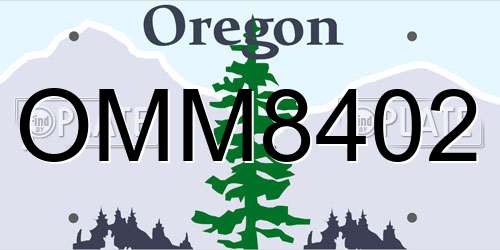 OMM8402 Oregon License Plate