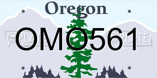 OMO561 Oregon License Plate