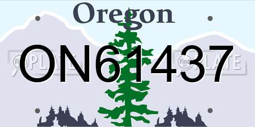 ON61437 Oregon License Plate