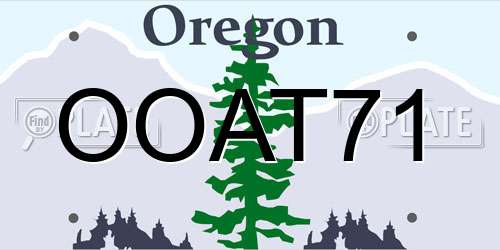 OOAT71 Oregon License Plate