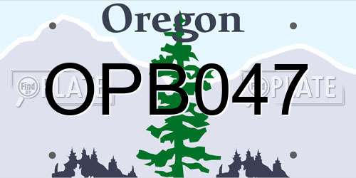 OPB047 Oregon License Plate