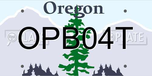 OPB04T Oregon License Plate