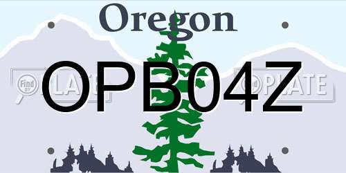 OPB04Z Oregon License Plate
