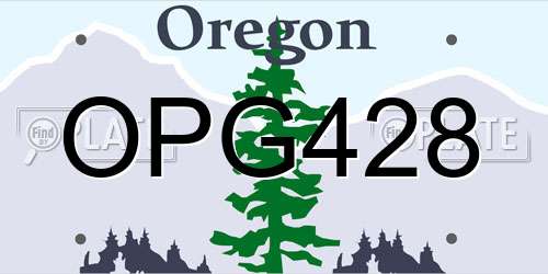 OPG428 Oregon License Plate