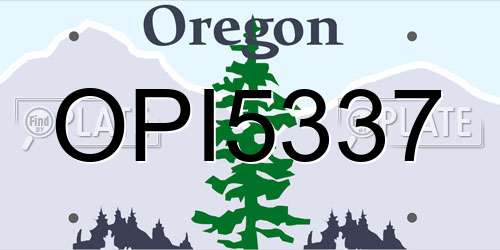 OPI5337 Oregon License Plate