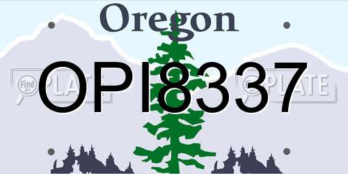 OPI8337 Oregon License Plate