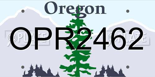OPR2462 Oregon License Plate