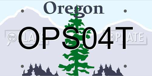 OPS04T Oregon License Plate
