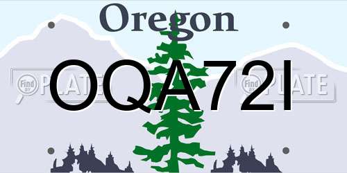 OQA72I Oregon License Plate