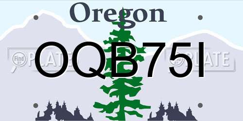 OQB75I Oregon License Plate