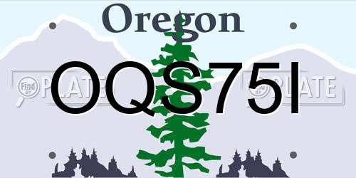 OQS75I Oregon License Plate