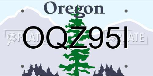 OQZ95I Oregon License Plate