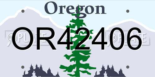 OR42406 Oregon License Plate