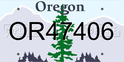 OR47406 Oregon License Plate