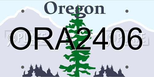 ORA2406 Oregon License Plate