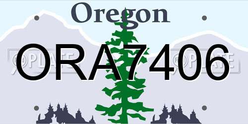 ORA7406 Oregon License Plate