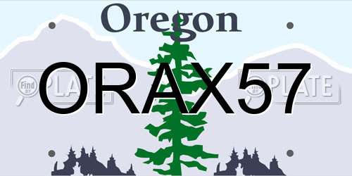 ORAX57 Oregon License Plate
