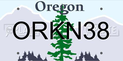 ORKN38 Oregon License Plate