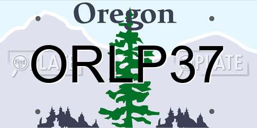 ORLP37 Oregon License Plate