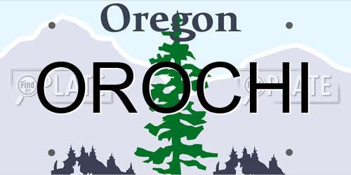 OROCHI Oregon License Plate