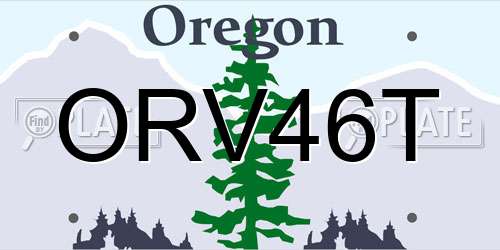 ORV46T Oregon License Plate
