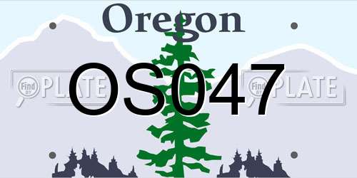 OS047 Oregon License Plate