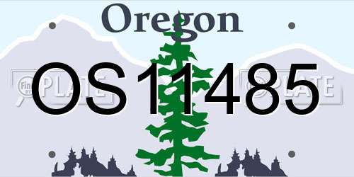 OS11485 Oregon License Plate
