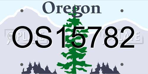 OS15782 Oregon License Plate
