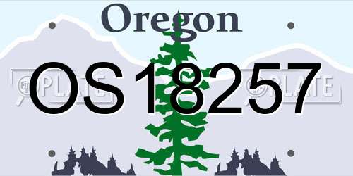 OS18257 Oregon License Plate