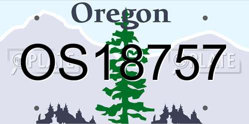 OS18757 Oregon License Plate