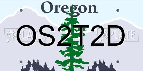OS2T2D Oregon License Plate