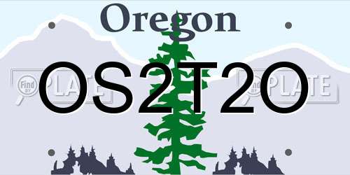 OS2T2O Oregon License Plate
