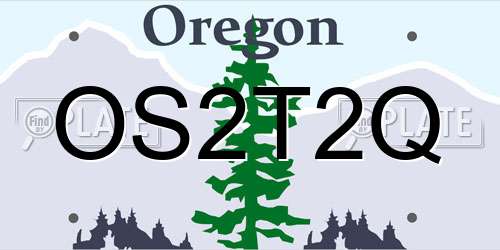 OS2T2Q Oregon License Plate